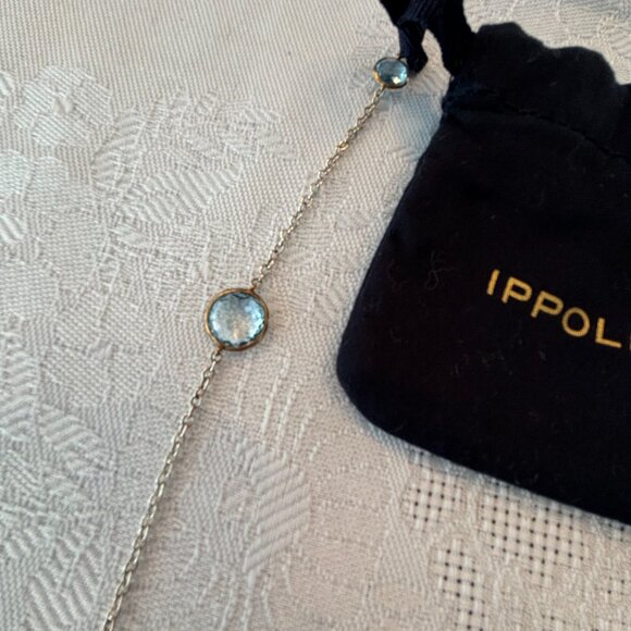 IPPOLITA Sterling Silver Rock Candy® Lollipop Station Necklace in Blue Topaz - Picture 4 of 5